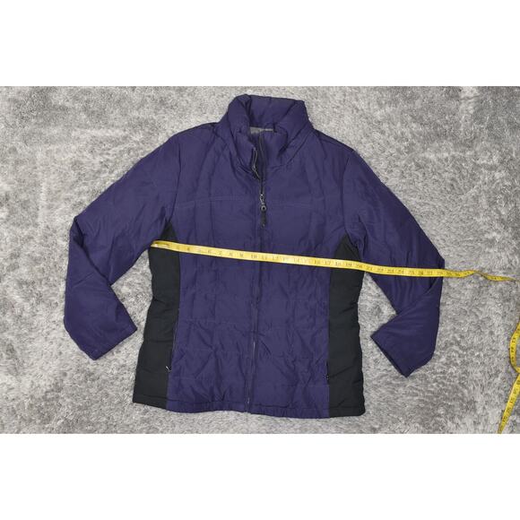 Calvin Klein Women's Medium Purple Puffer Jacket Down Full Zip Solid Polyester - Picture 2 of 7